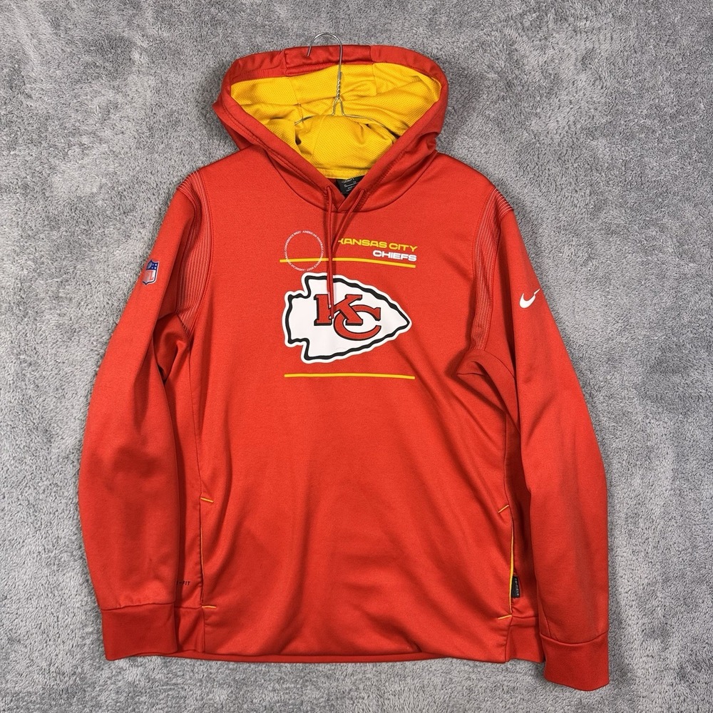 Kansas City Chiefs Nike Hoodie Men XL Dri Fit Pullover Sweatshirt On Field